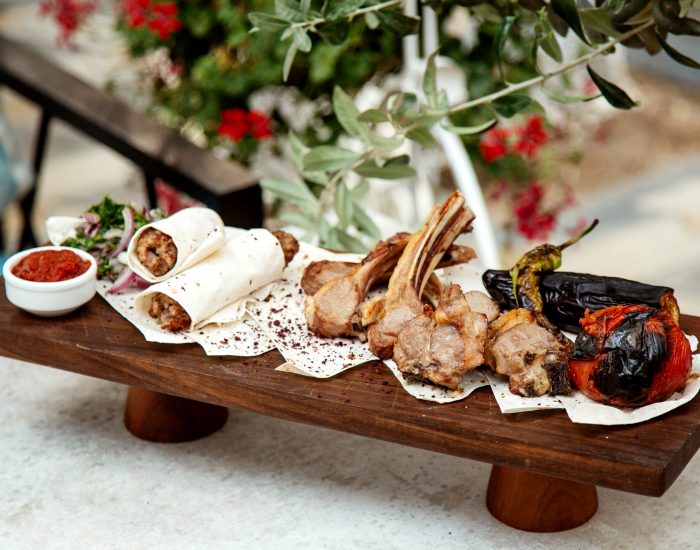 various kebab selection on the desk